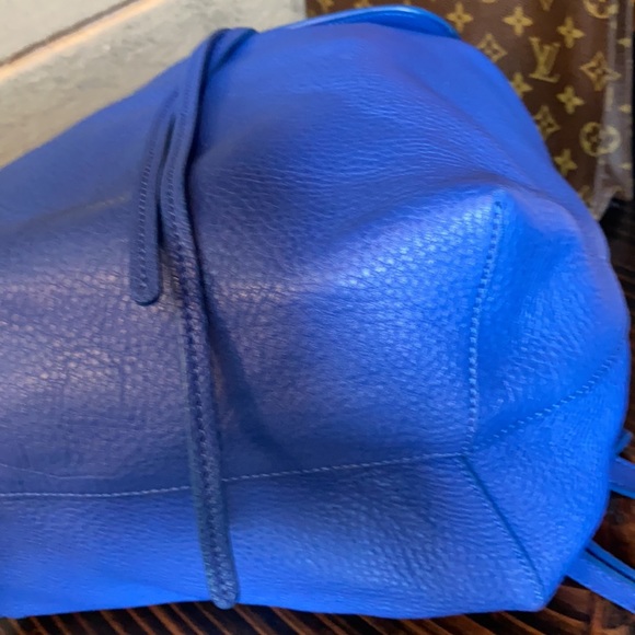 Mansur Gavriel pebbled leather backpack in Blue - Picture 10 of 17